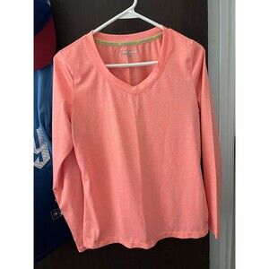 XERSION Semi Fit Athletic Long Sleeve Top- Orange MED-QUICK DRY